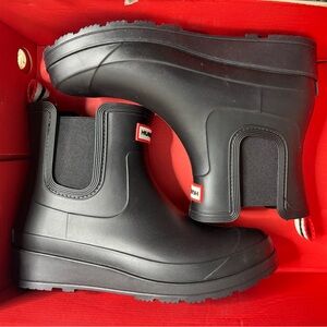 Hunter Black Chelsea Boots Women Size 7
